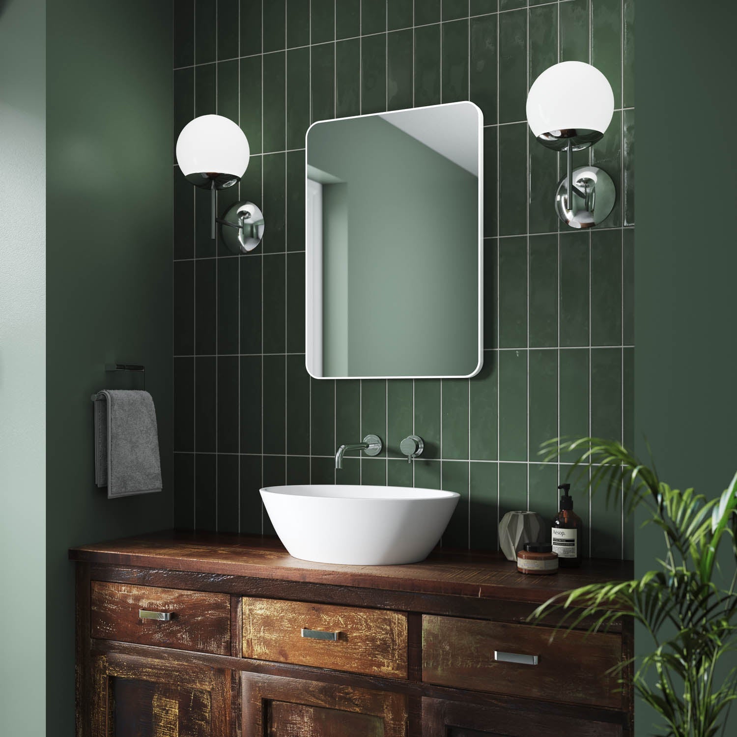Jett Slim Frame Mirror | High-Quality Glass, Rotatable Design 8