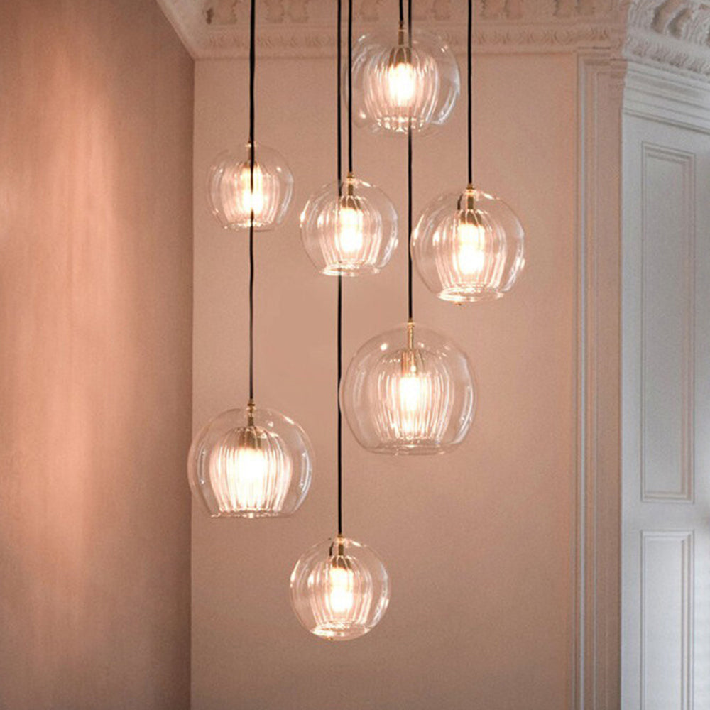 Juno Pendant Light | Clear and Amber Glass, Modern Kitchen Pendant Lighting 3