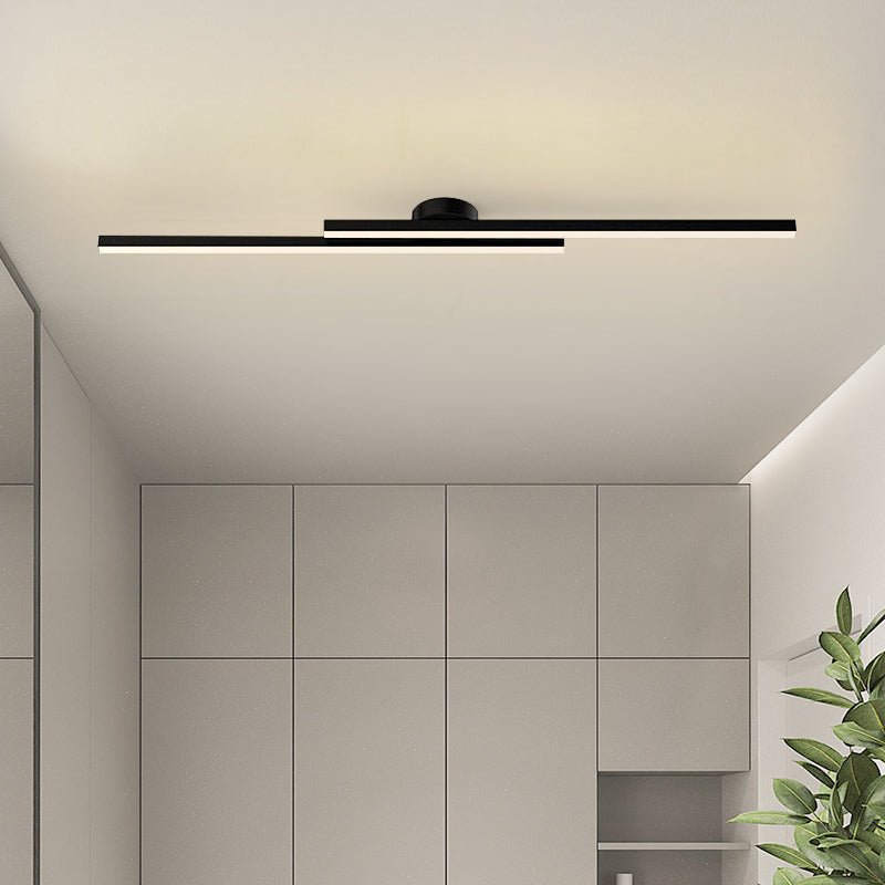 Luma Flush Mount Ceiling Light | Black LED, Modern Wave Design 1