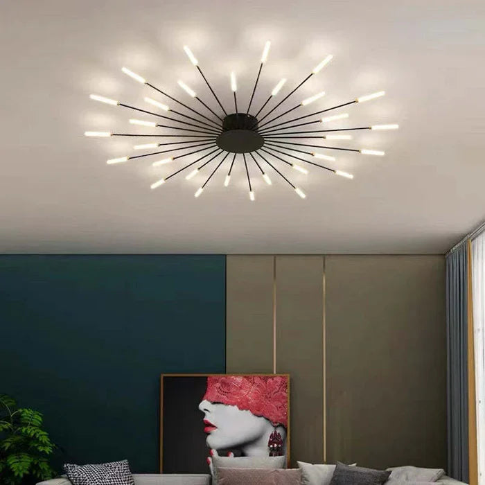 Lunara Ceiling Chandelier | Minimalist Metal, Integrated LED for Dining and Living Rooms 14