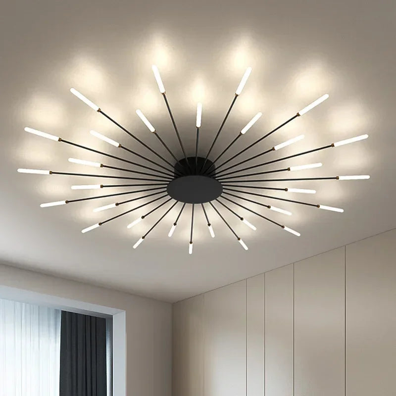 Lunara Ceiling Chandelier | Minimalist Metal, Integrated LED for Dining and Living Rooms 7