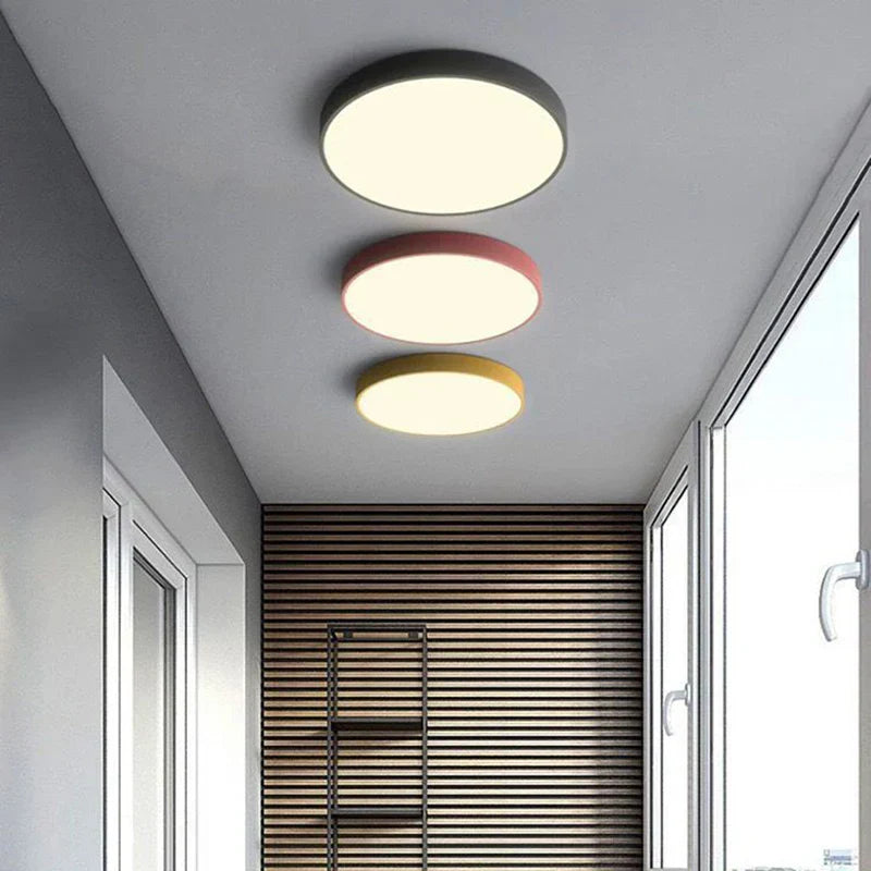 Mira Flush Mount Ceiling Light | Round LED, Minimalist Design 3