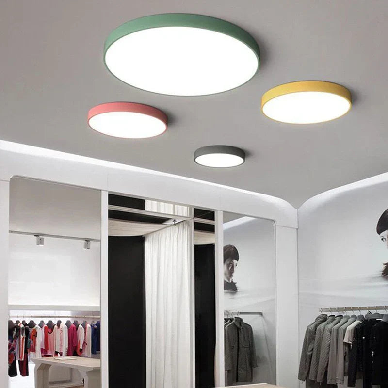 Mira Flush Mount Ceiling Light | Round LED, Minimalist Design 4