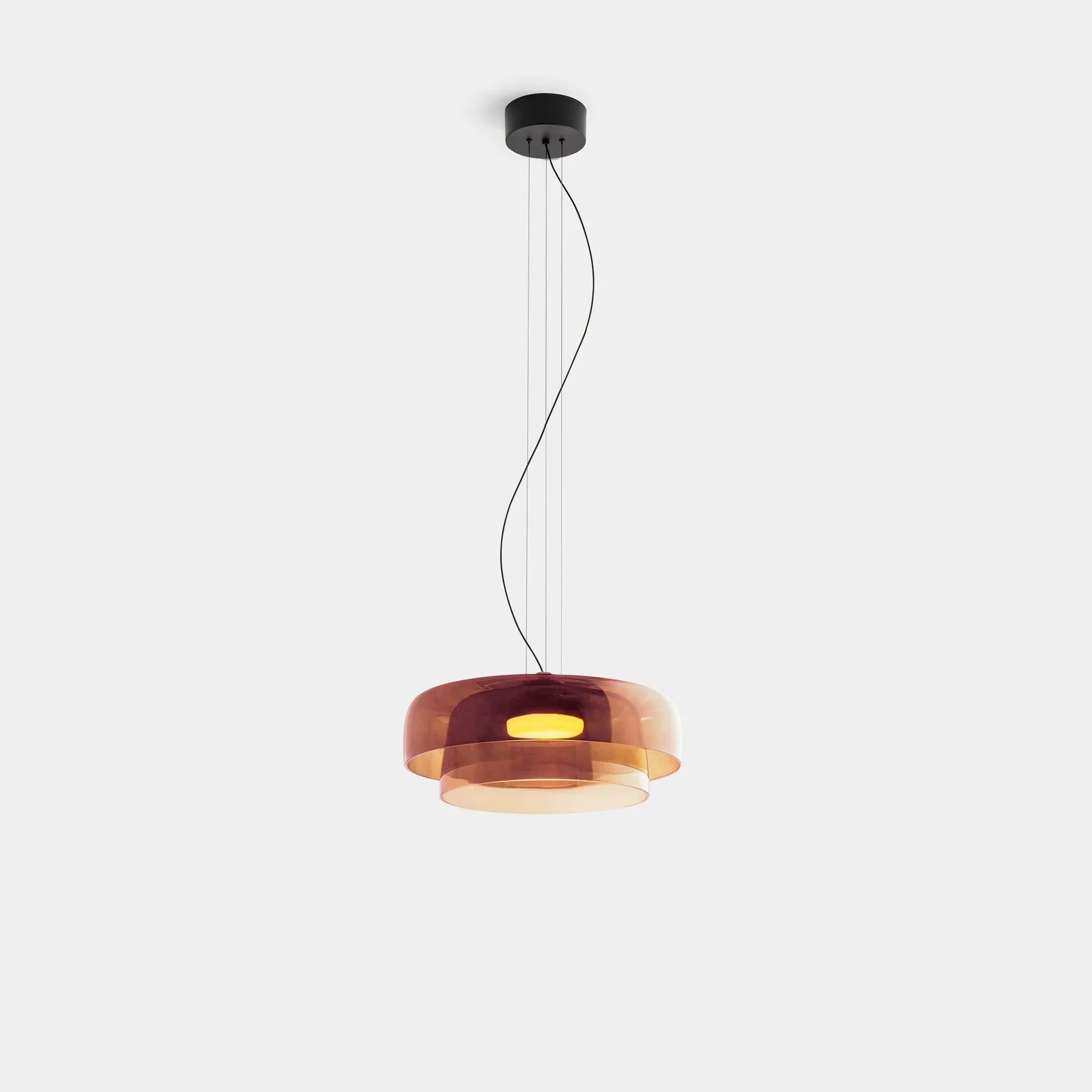 Mira Glass Pendant Light | Layered Shade, Retro-Style for Kitchen Island 2