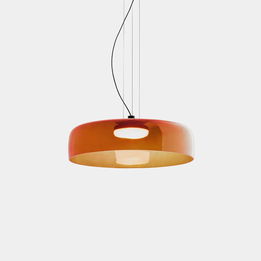Mira Glass Pendant Light | Layered Shade, Retro-Style for Kitchen Island 3