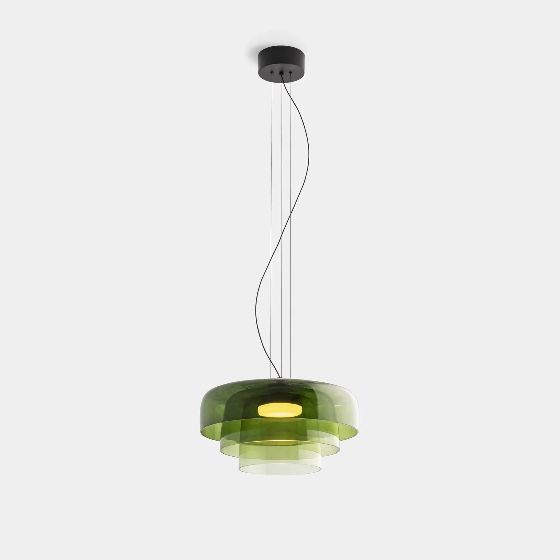 Mira Glass Pendant Light | Layered Shade, Retro-Style for Kitchen Island 7