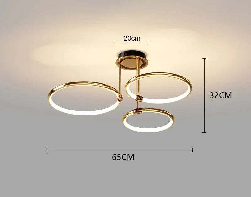 Mira LED Chandelier | Geometric Gold or Black Design, Energy Efficient 9