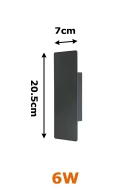Mira Outdoor Wall Lantern | Waterproof LED, Modern Up and Down Light 8