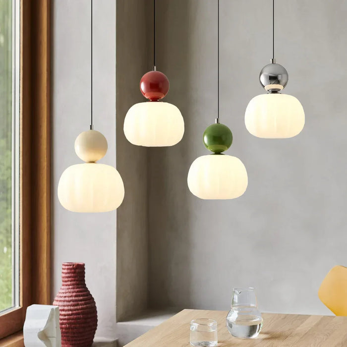 Mira Pendant Light | Frosted Glass, Modern Kitchen Island Lighting 1