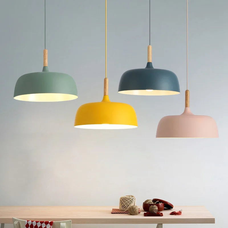 Mira Pendant Light | Wooden Accent, Scandinavian Design for Kitchen Island Lighting 2