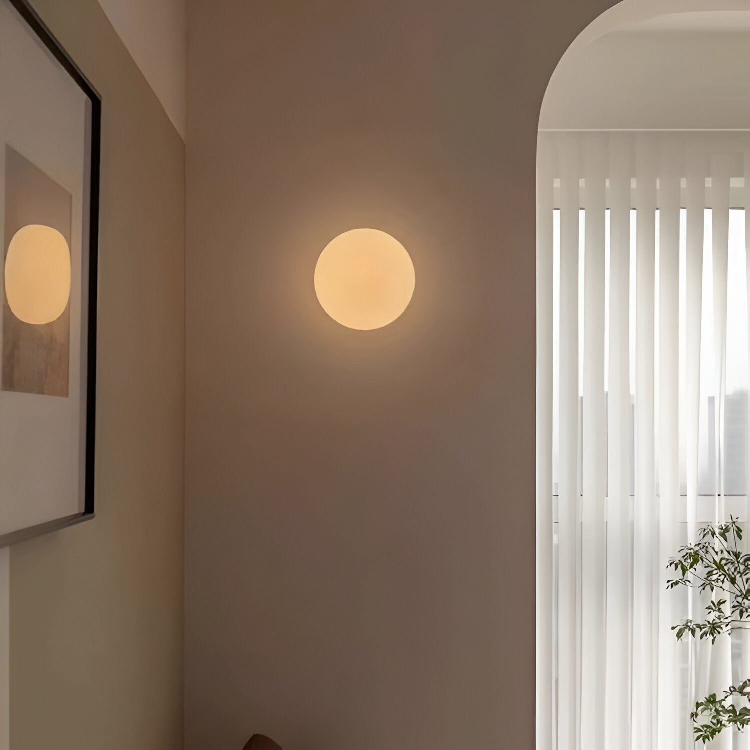 Mira Wall Sconce | Round Glass, Modern Minimalist Design 2