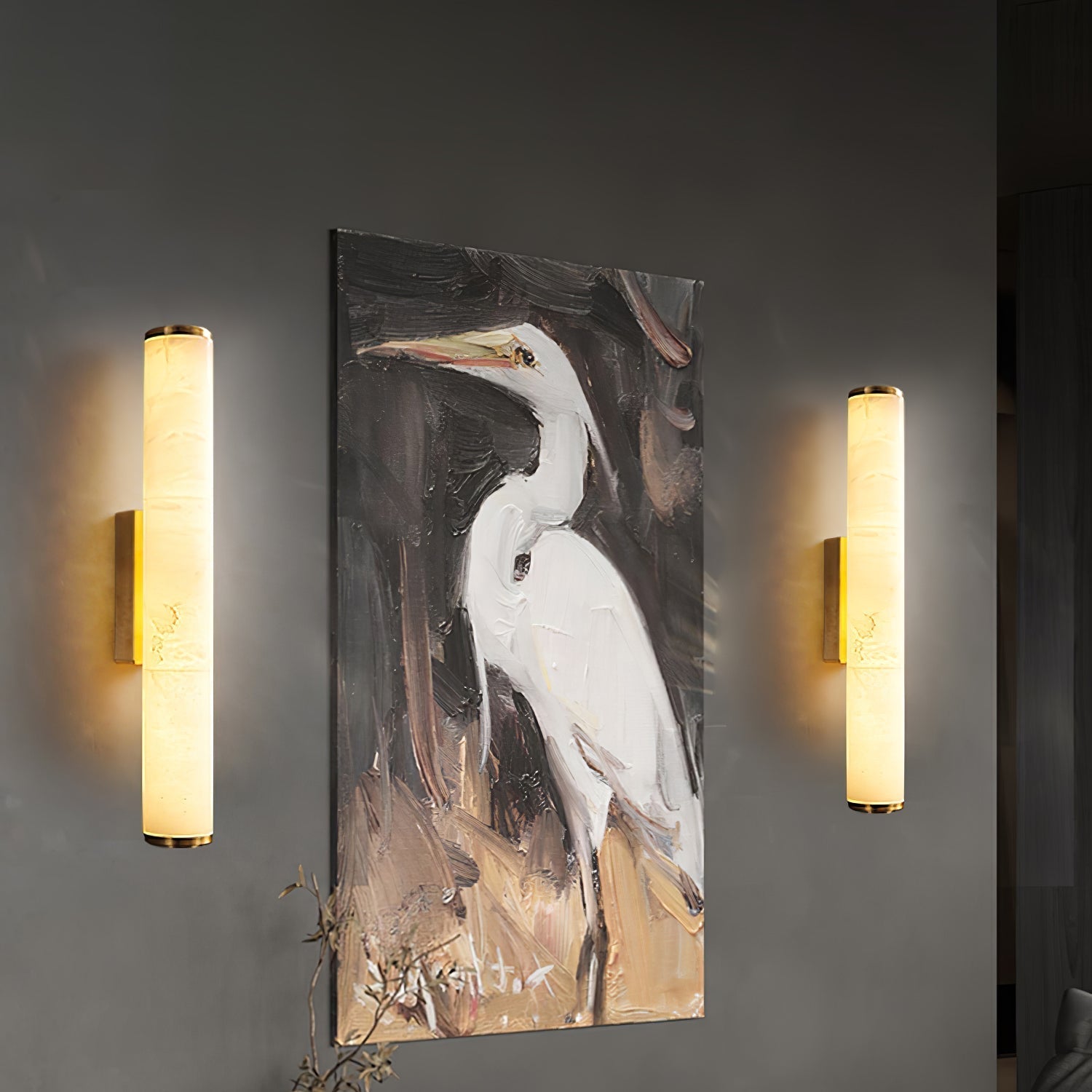 Mira Wall Sconce | Spanish Marble Effect, Minimalist Design 7