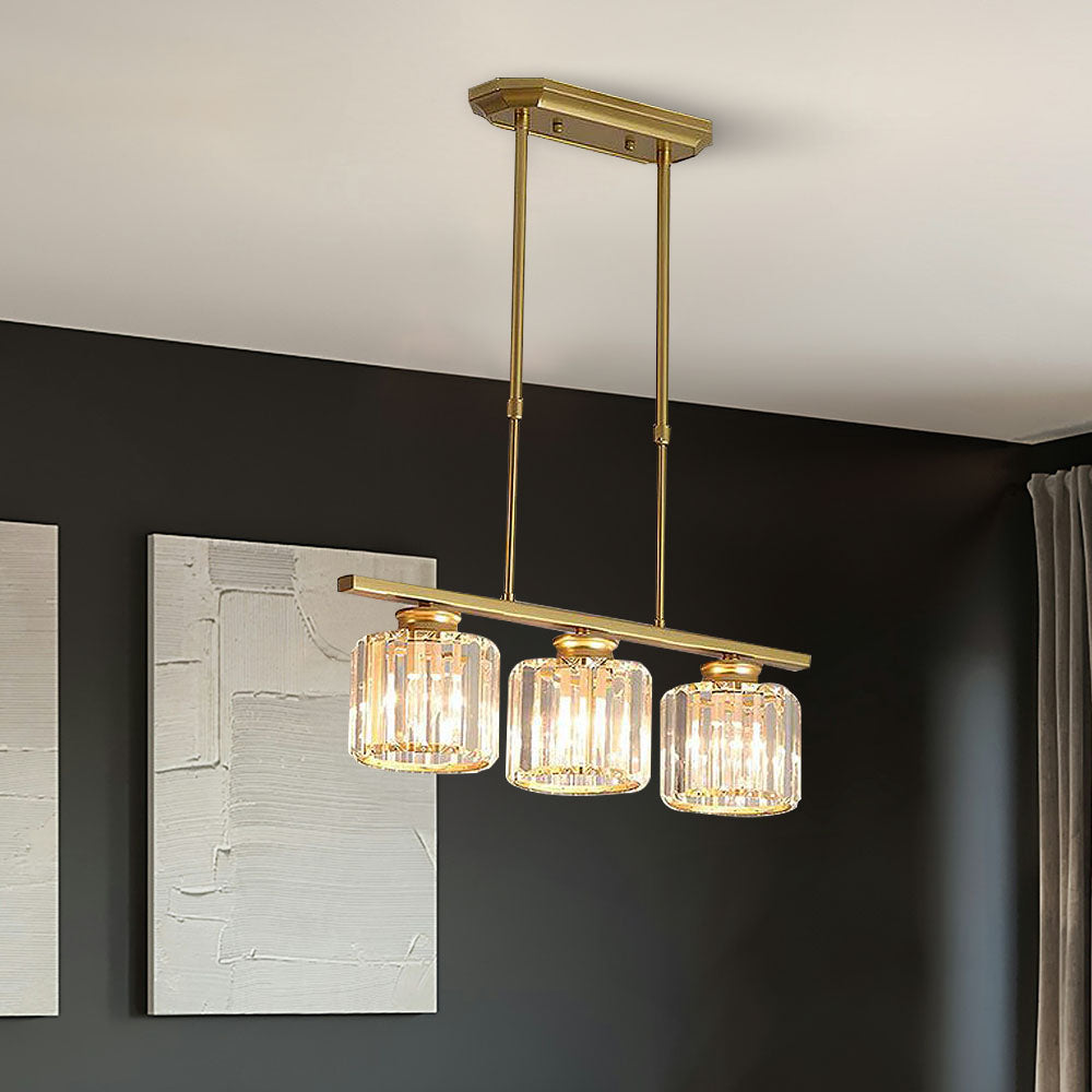 Noble Island Chandelier | Multi-Head Glass Design, Modern Dining Room Light 12