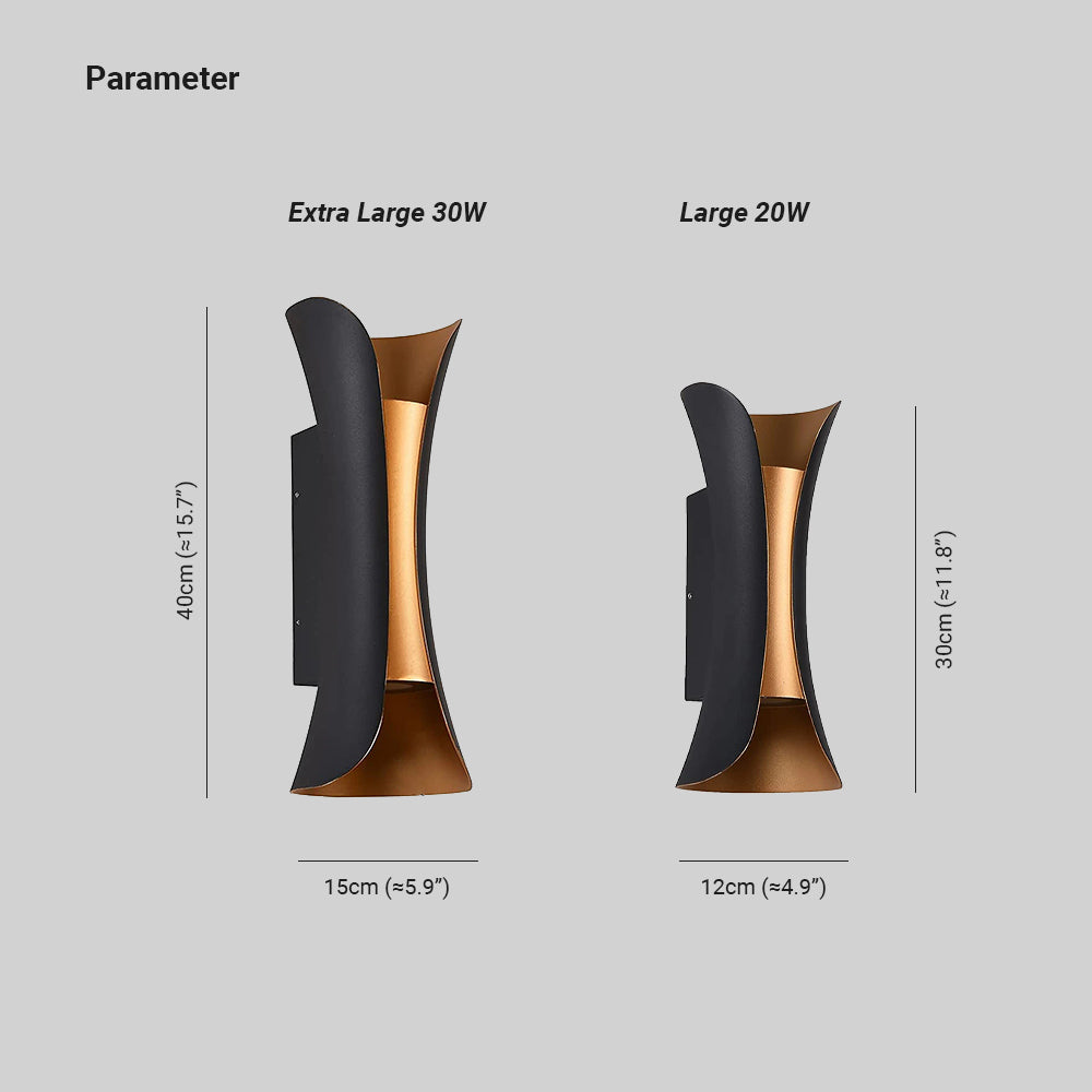 Noxen Outdoor Wall Lamp | Metal and Acrylic, IP65 Rated for Garden and Corridor 5