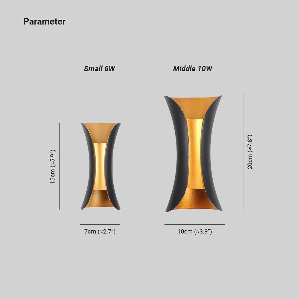 Noxen Outdoor Wall Lamp | Metal and Acrylic, IP65 Rated for Garden and Corridor 6