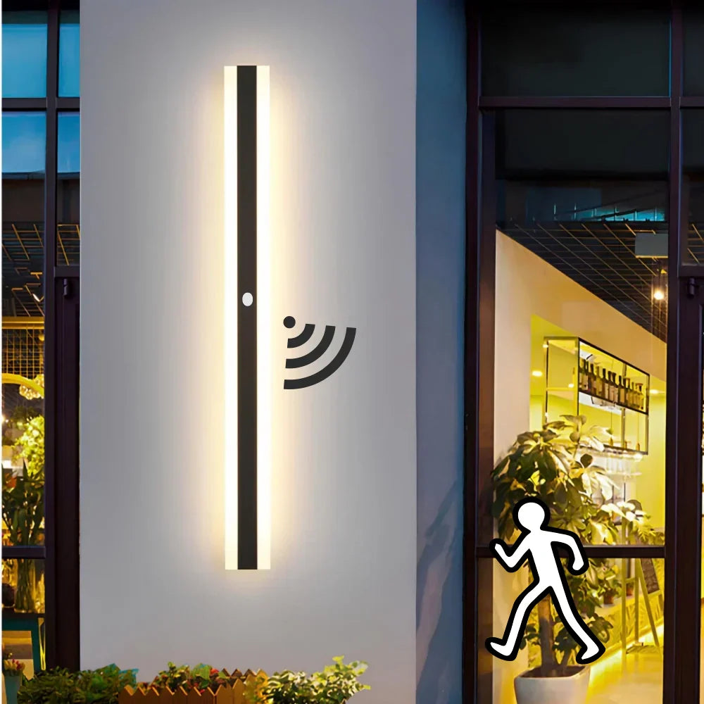 Olin Outdoor Wall Light | Black Metal, IP65 Waterproof with Motion Sensor 4