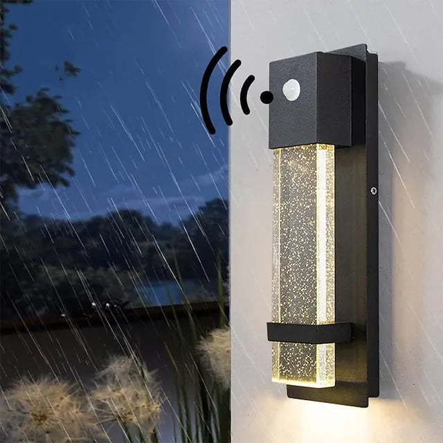 Oriana Outdoor Wall Lantern | Crystal Design, Motion Sensor, Waterproof 1