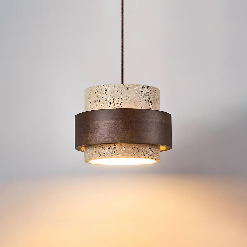 Pera Pendant Light | Travertine Stone, Modern Design 0