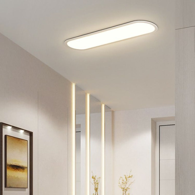 Rilo Flush Mount Ceiling Light | Thin Oval Design, LED Compatible 6