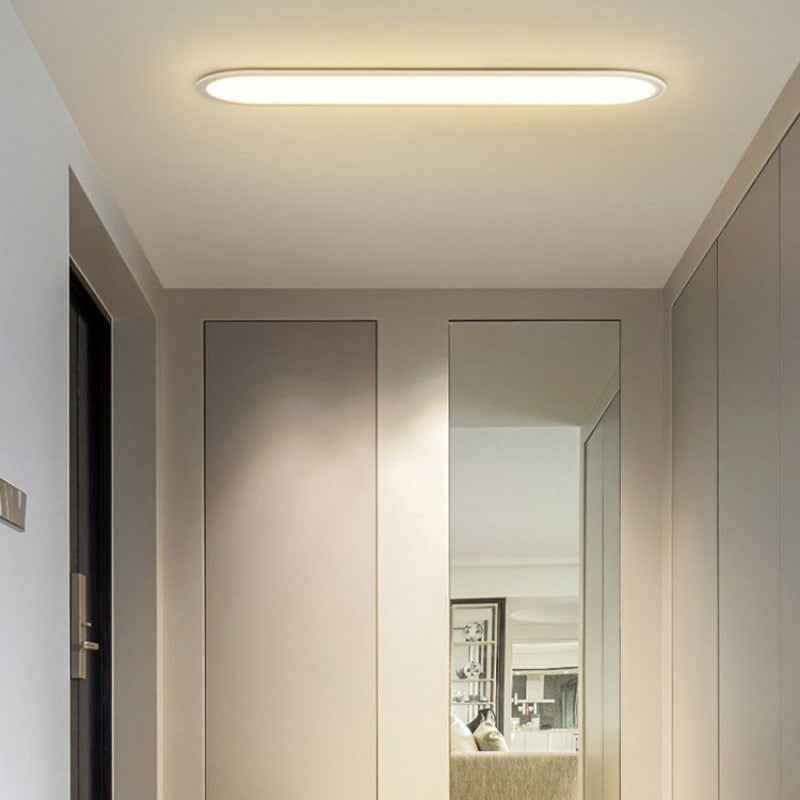 Rilo Flush Mount Ceiling Light | Thin Oval Design, LED Compatible 8