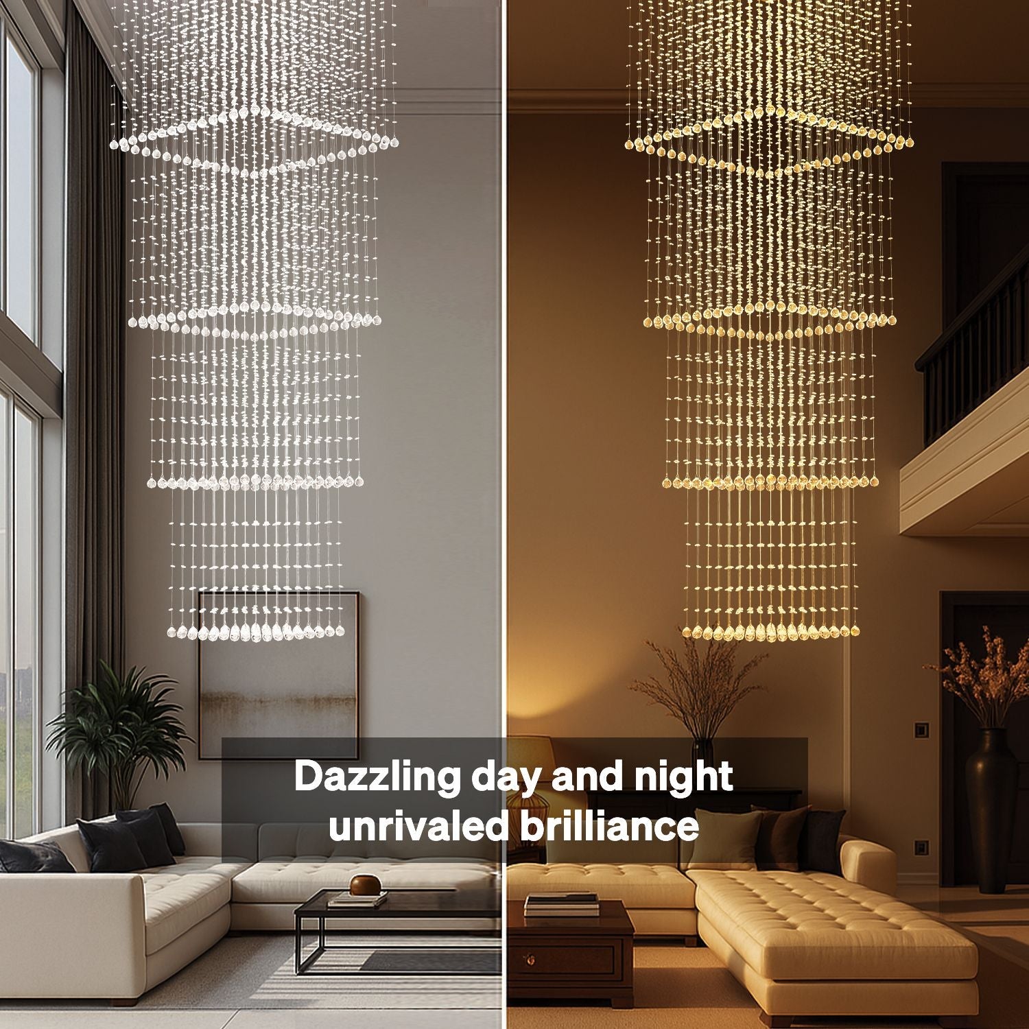 Sovereign Chandelier | Crystal Beads, Modern Design for Dining Room 7