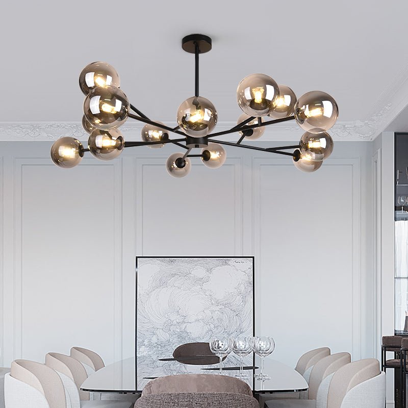 Sparky Black Chandelier | 15-Light Modern Sputnik Design 0