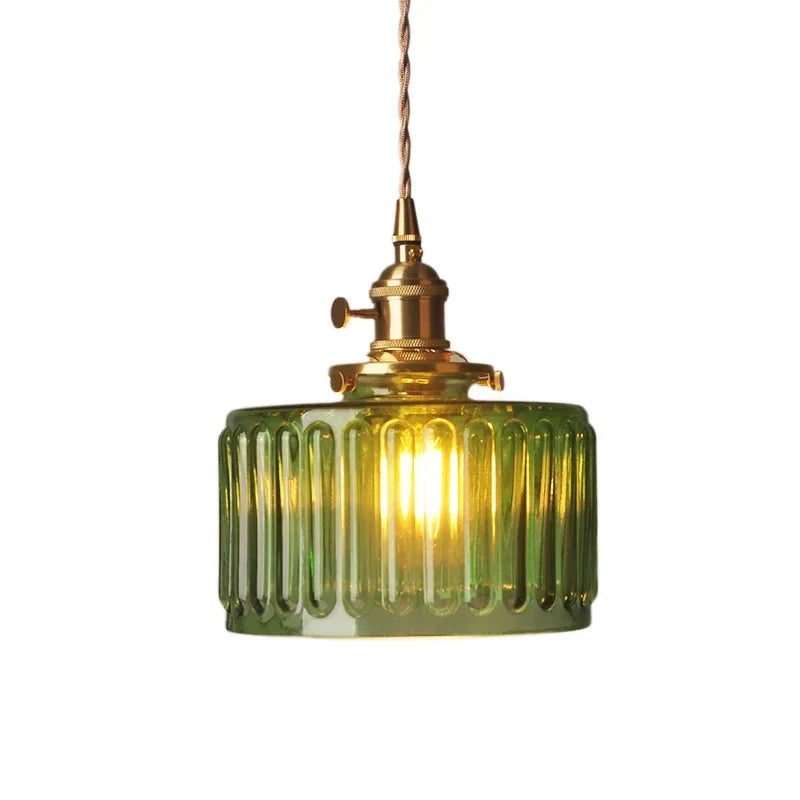Vinta Pendant Light | Ribbed Glass, Gold Finish for Kitchen Island Lighting 2