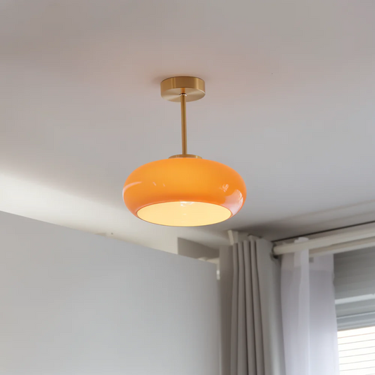 Vintara Flush Mount Ceiling Light | Glass Shade, LED Fixture, Minimalist Design 0