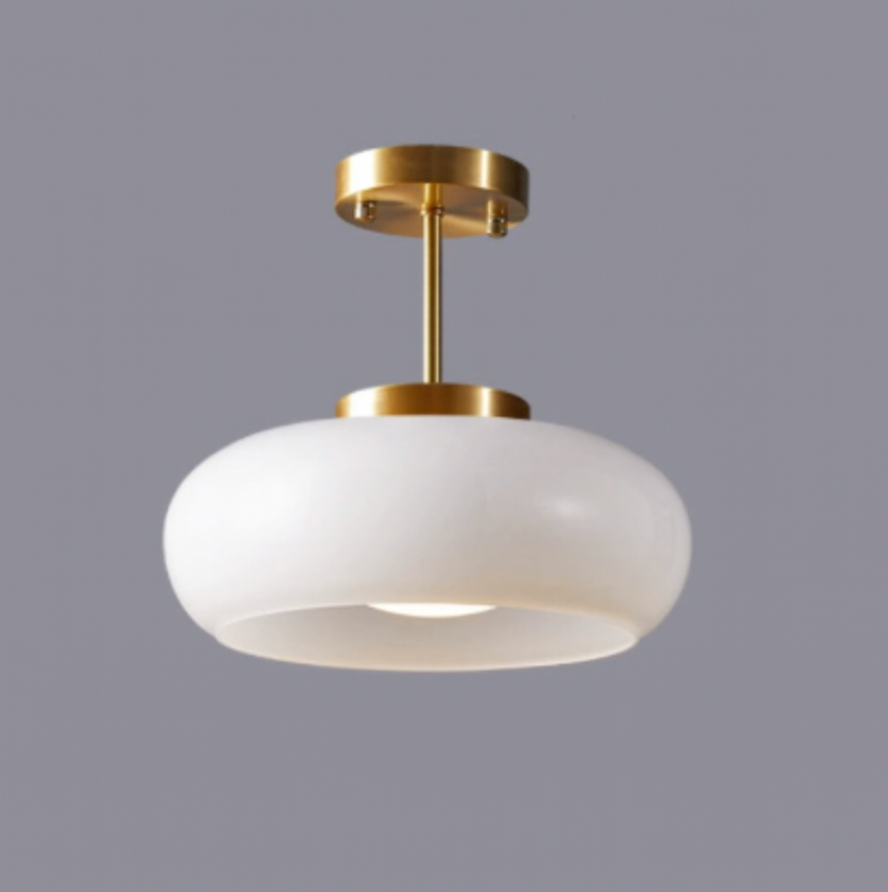 Vintara Flush Mount Ceiling Light | Glass Shade, LED Fixture, Minimalist Design 5
