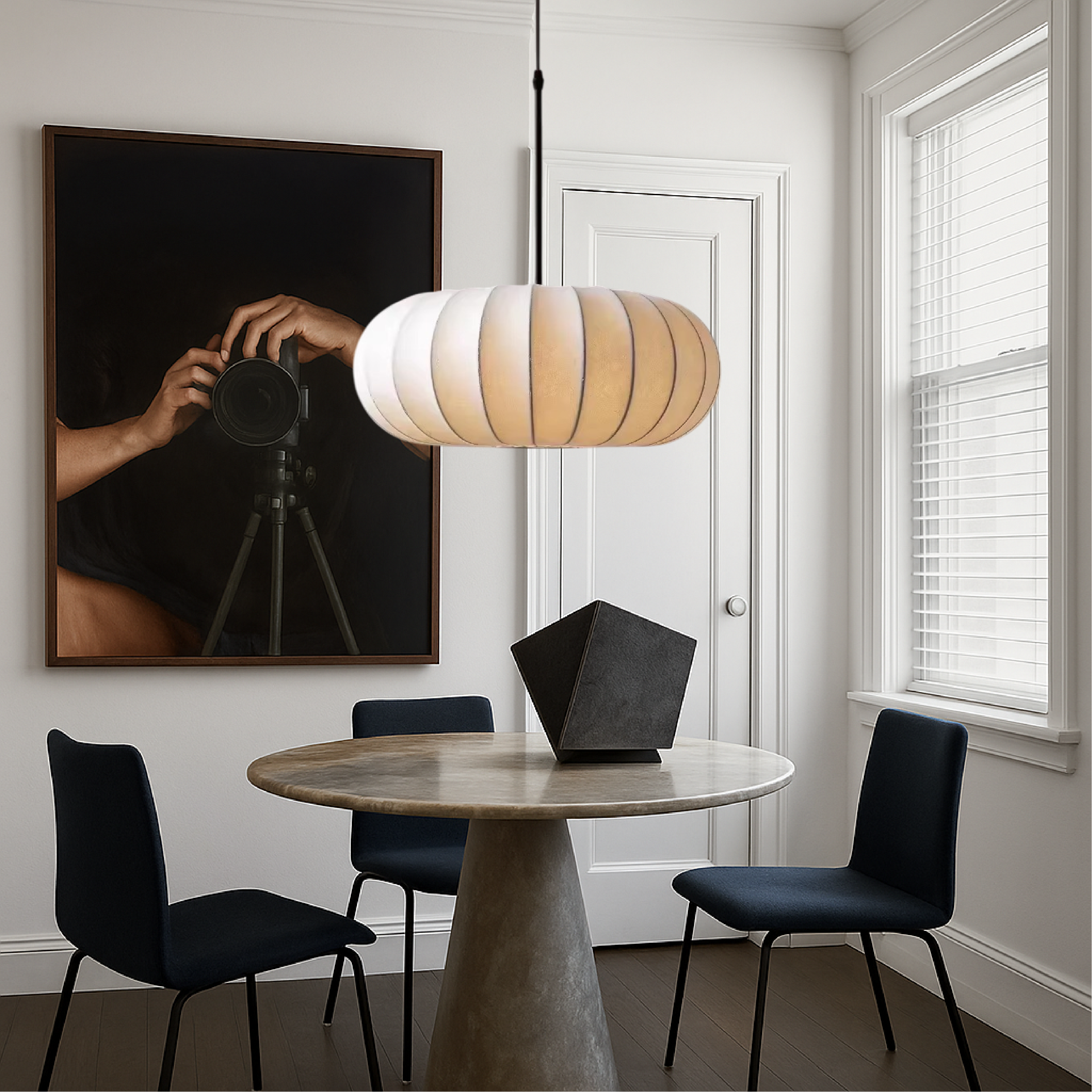 Vivid Pendant Light | Handcrafted Silk, Adjustable Height Kitchen Pendant Lighting 6