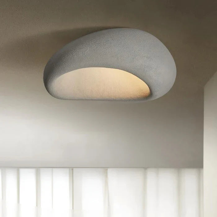 Wabina Ceiling Light Fixture | LED, Organic Stone Design, Minimalist 7