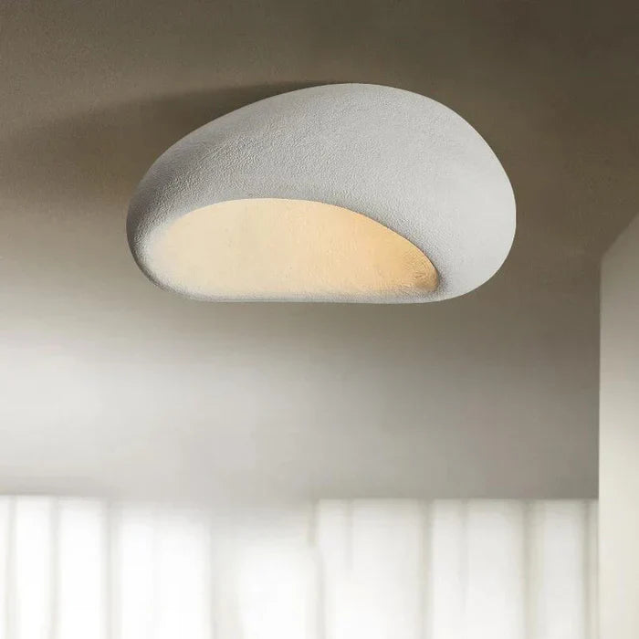 Wabina Ceiling Light Fixture | LED, Organic Stone Design, Minimalist 8