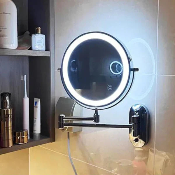 Wavely Makeup Mirror | LED Illumination, Adjustable Magnification 7